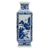 Chelsea House Dynasty Blue and White Landscape Vase