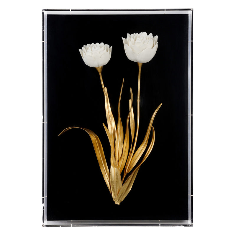 Chelsea House Porcelain  Flowers Shadowbox