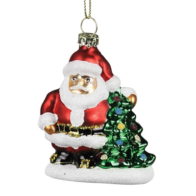 Retro Santa Ornament Set of 3