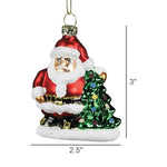 Retro Santa Ornament Set of 3