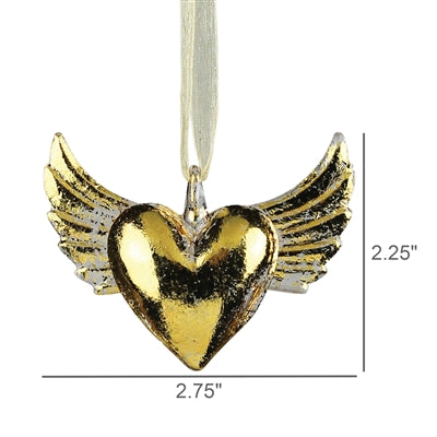 Flying Heart Ornament Set of 3