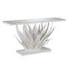 Currey & Co Agave White Console Table