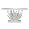 Currey & Co Agave White Console Table