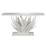 Currey & Co Agave White Console Table