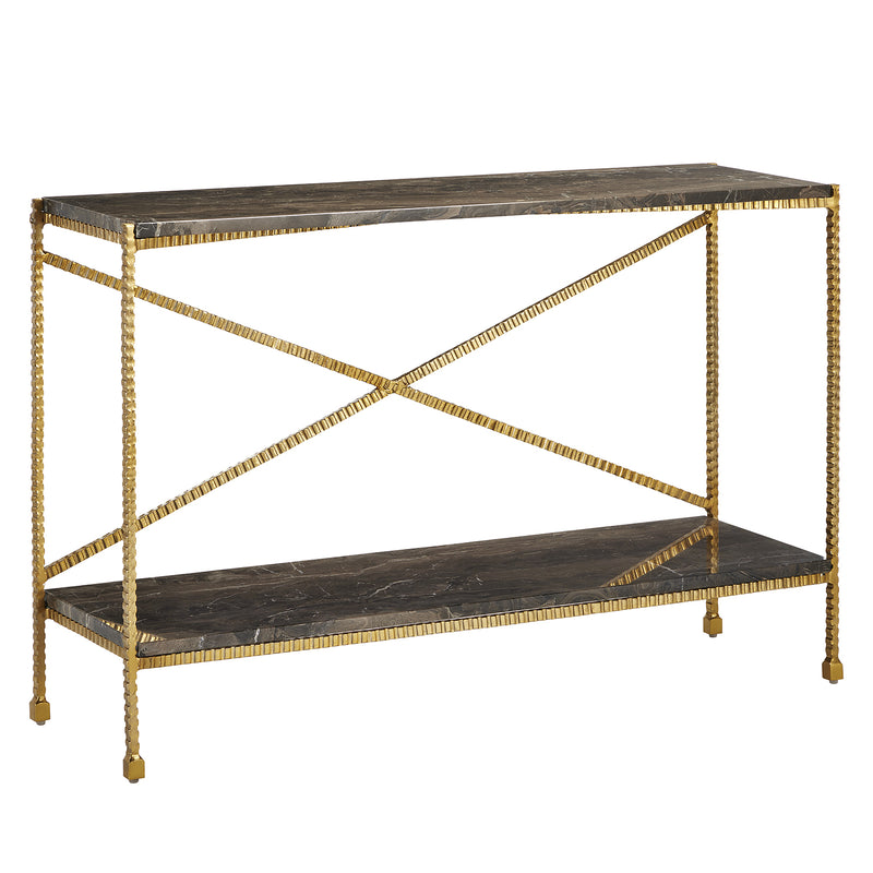 Currey & Co Flying Gold Console Table