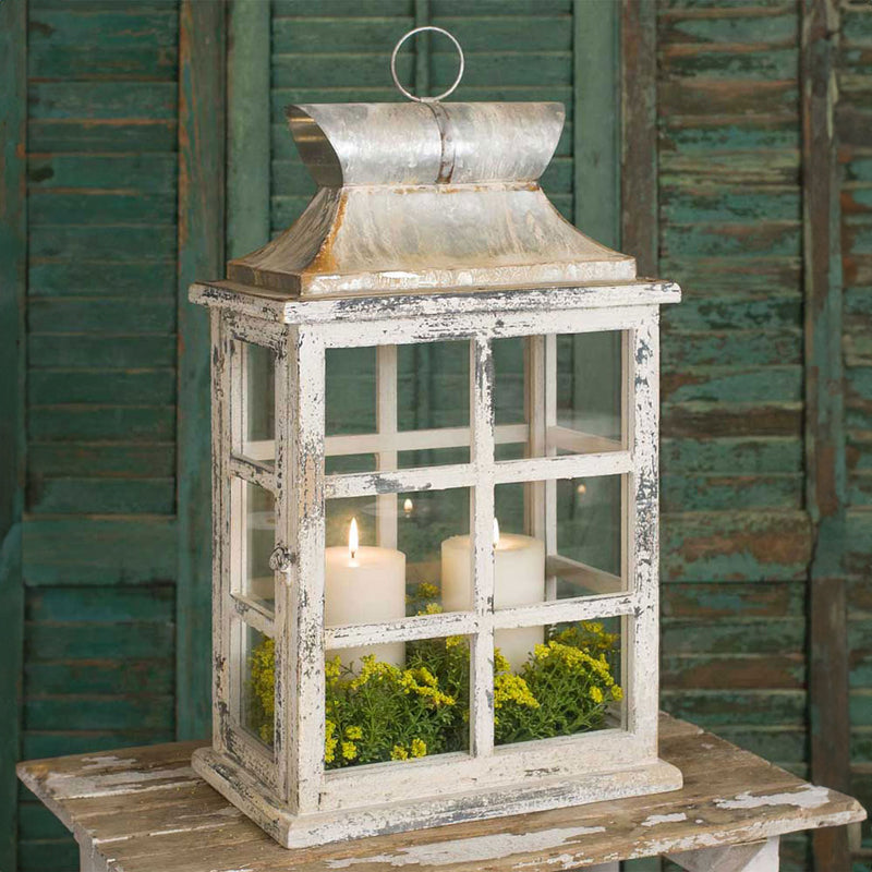 Windowpane Large Candle Lantern