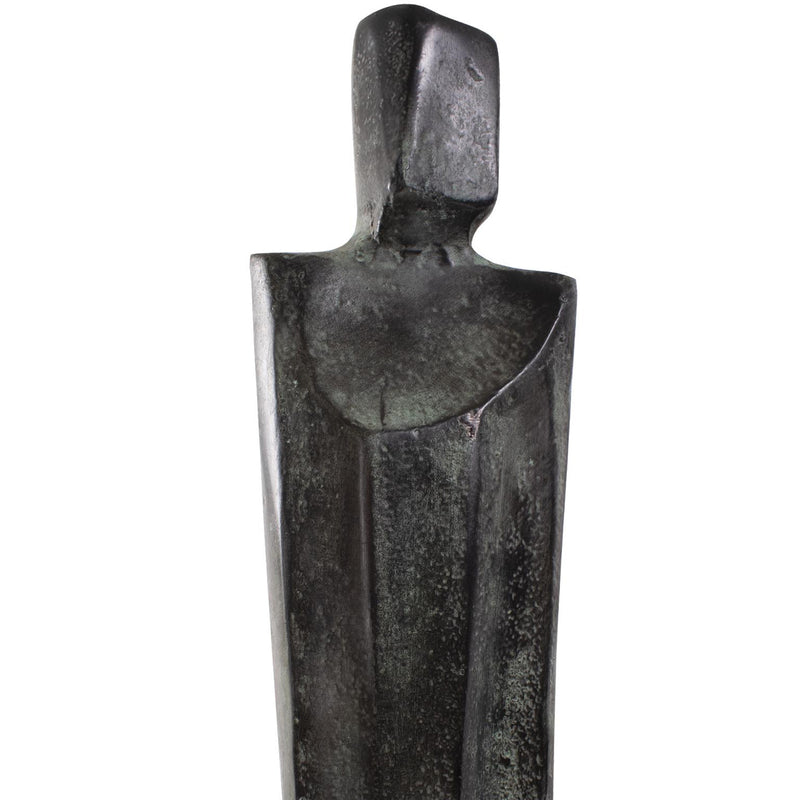 Male Fortitude Aged Copper Sculpture