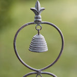 Fleur de Lis Garden Bell Stake