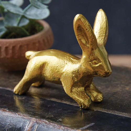 Mini Gold Bunny Sculpture Set of 4