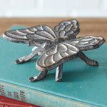 Cast Iron Butterfly Figurine Set of 2