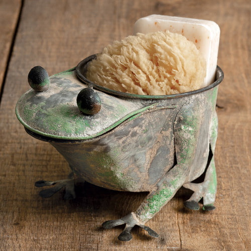 Rusty Frog Planter