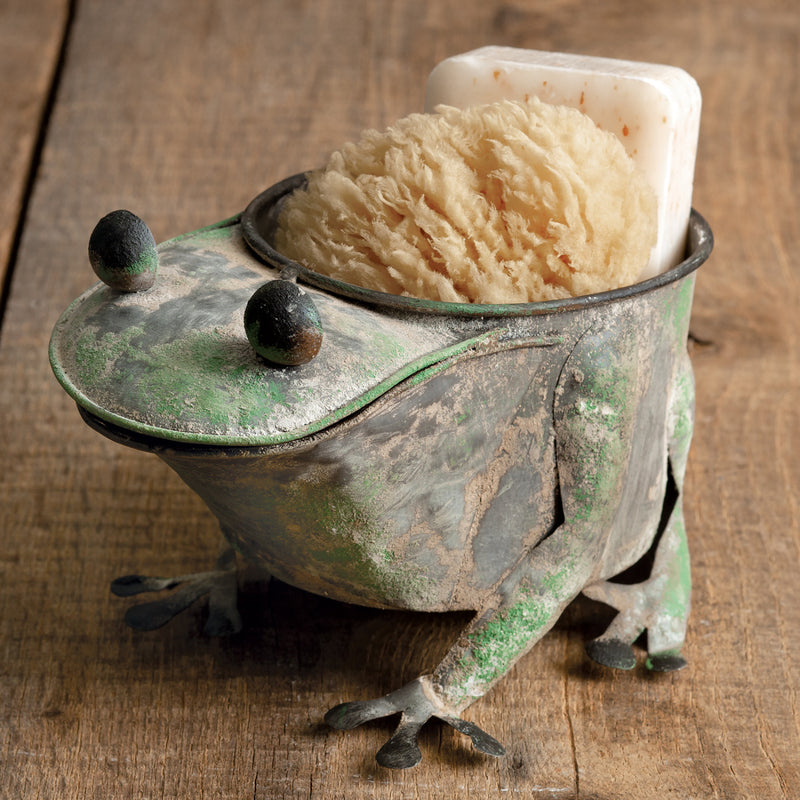 Rusty Frog Planter