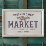 Locally Grown Flower Market Framed Wall Art