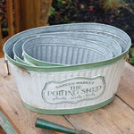 Rustic Potting Shed Bucket Set of 3