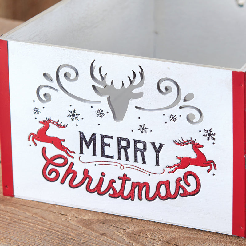 Rooftop Express Wooden Christmas Crate