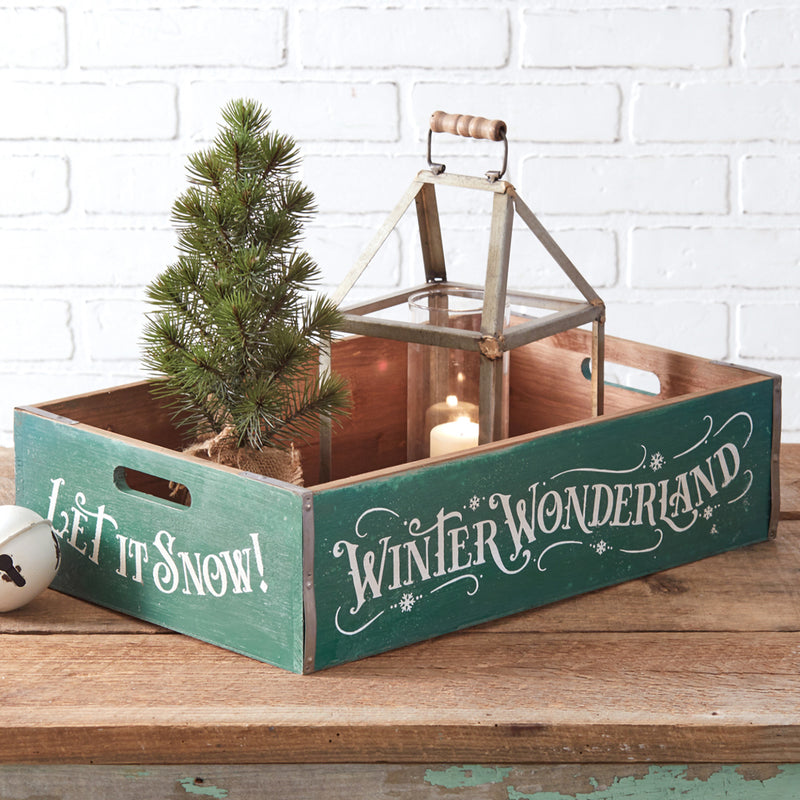 Winter Wonderland Holiday Wood Tray