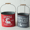 Christmas Coal Bucket Set of 2