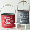 Christmas Coal Bucket Set of 2