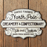 North Pole Creamery & Confectionary Metal Wall Art