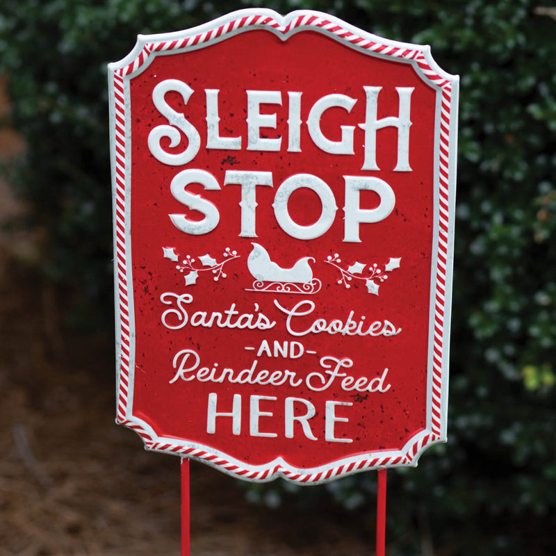 Sleigh Stop Garden Stake