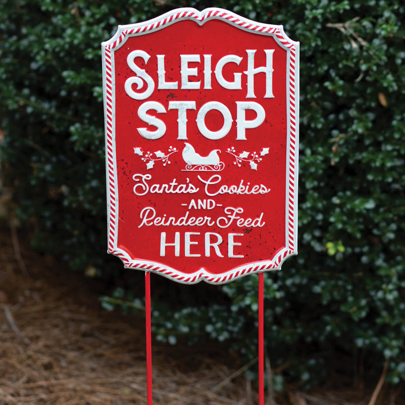 Sleigh Stop Garden Stake