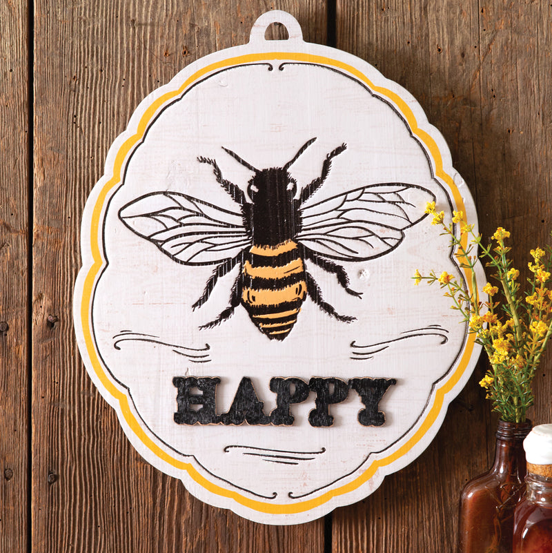 Bee Happy Wall Plaque