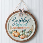 Grateful Hearts Gather Here Wall Art