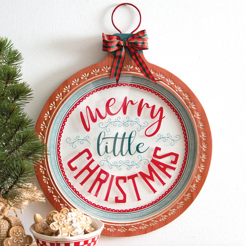 Merry Little Christmas Ornament Wall Art