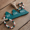 Joy Love Peace Decorative Wood Beads