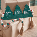 Joy Love Peace Decorative Wood Beads