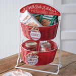 North Pole Kitchen Two-Tier Basket