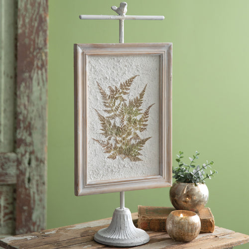 Pressed Botanical Fern on Stand Decor