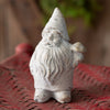 Santa Gnome with Mushroom Sculpture