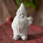 Santa Gnome with Mushroom Sculpture