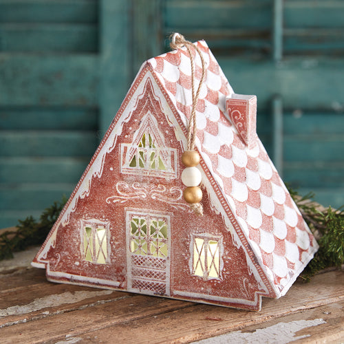 A-Frame Gingerbread Luminary