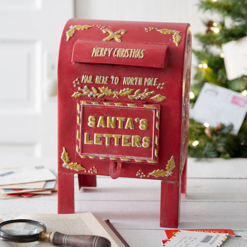 Tabletop Santa's Letters Box Sculpture