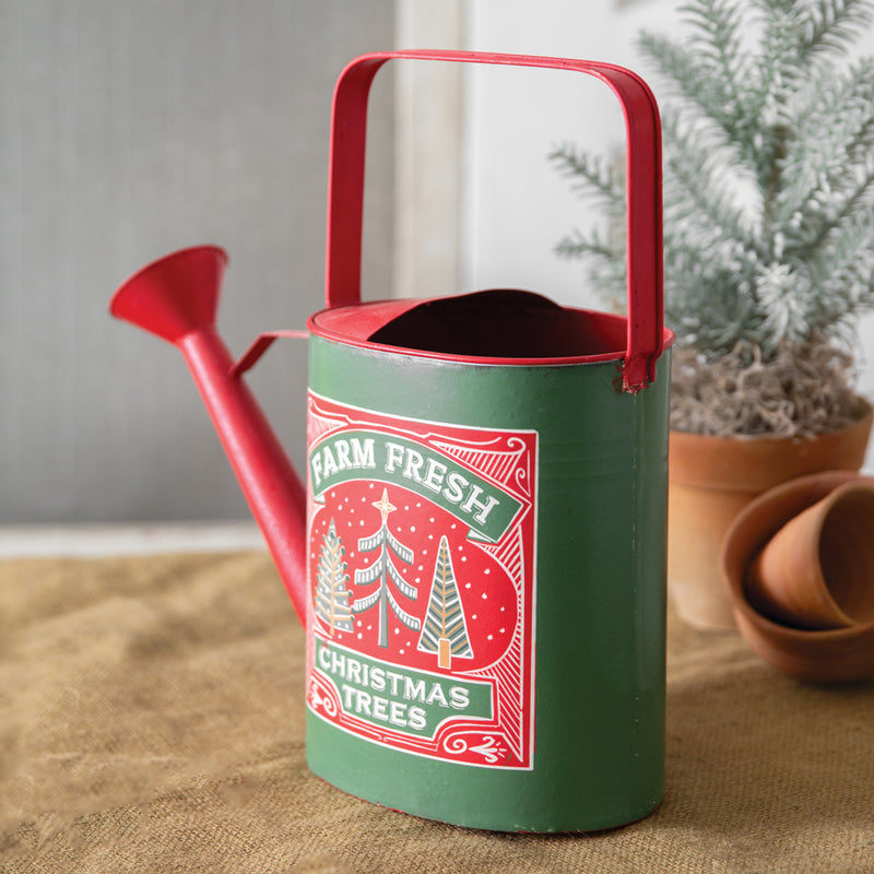 Farm Fresh Christmas Tree Watering Can Planter