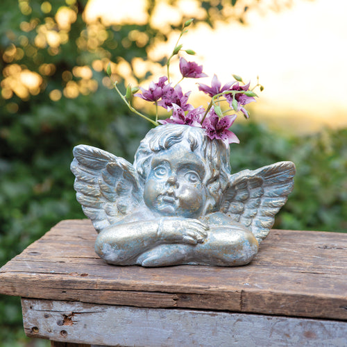 Pensive Cherub Planter