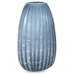 Yale Blue Asymmetrical Glass Vase