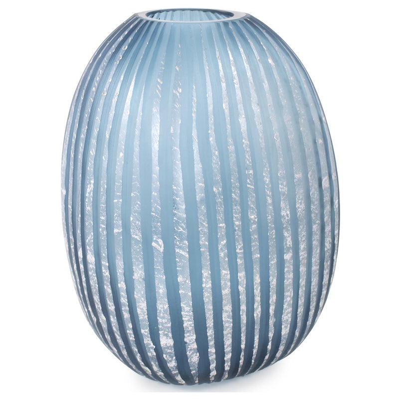 Yale Blue Asymmetrical Glass Vase