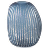 Yale Blue Asymmetrical Glass Vase