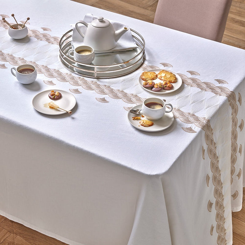 Garnier Thiebaut Osmose Blanc Tablecloth