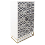 Arrouge Tall Inlaid Bone Cabinet