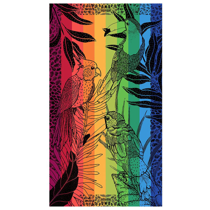 Garnier Thiebaut Tropical Birds Rainbow Beach Towel