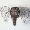 Wire Elephant Head Wall Mount