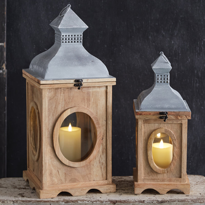 Oxeye Candle Lantern Set of 2