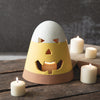 Candy Corn Terracotta Luminaries Set of 2