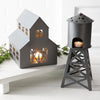 Christmas Pole Barn Galvanized Luminary