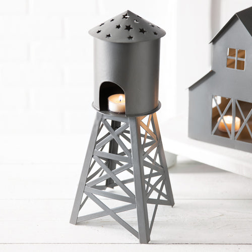 Christmas Silo Galvanized Luminary