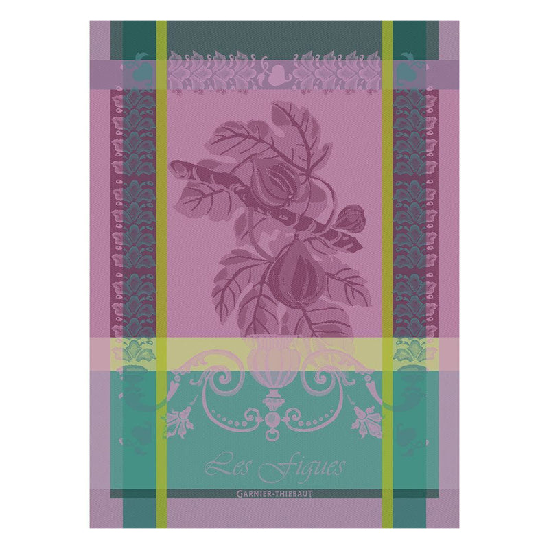 Garnier Thiebaut Les Figues Purple Jacquard Kitchen Towel Setof 4